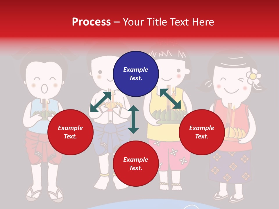 A Group Of Children Standing Next To Each Other PowerPoint Template