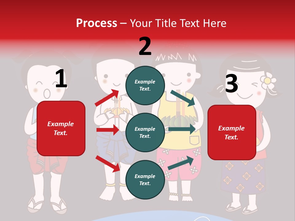 A Group Of Children Standing Next To Each Other PowerPoint Template
