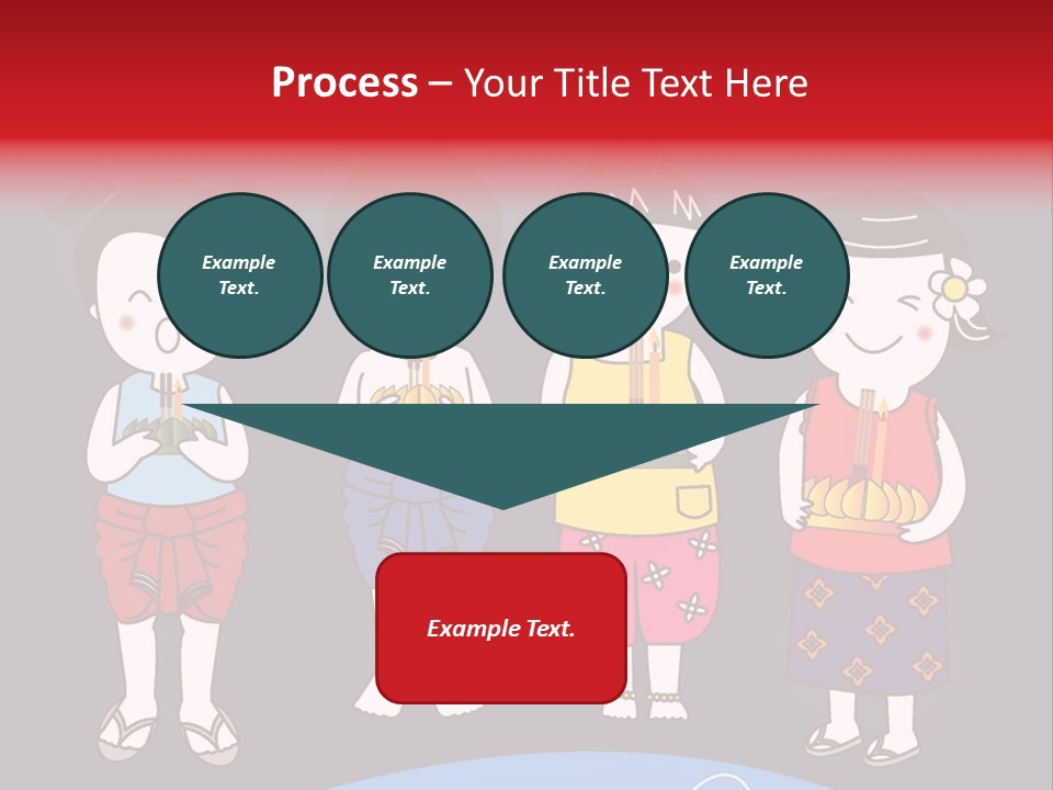 A Group Of Children Standing Next To Each Other PowerPoint Template