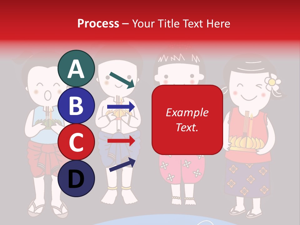A Group Of Children Standing Next To Each Other PowerPoint Template