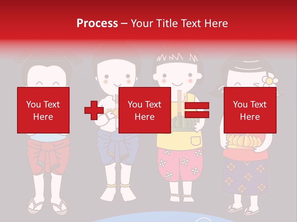 A Group Of Children Standing Next To Each Other PowerPoint Template