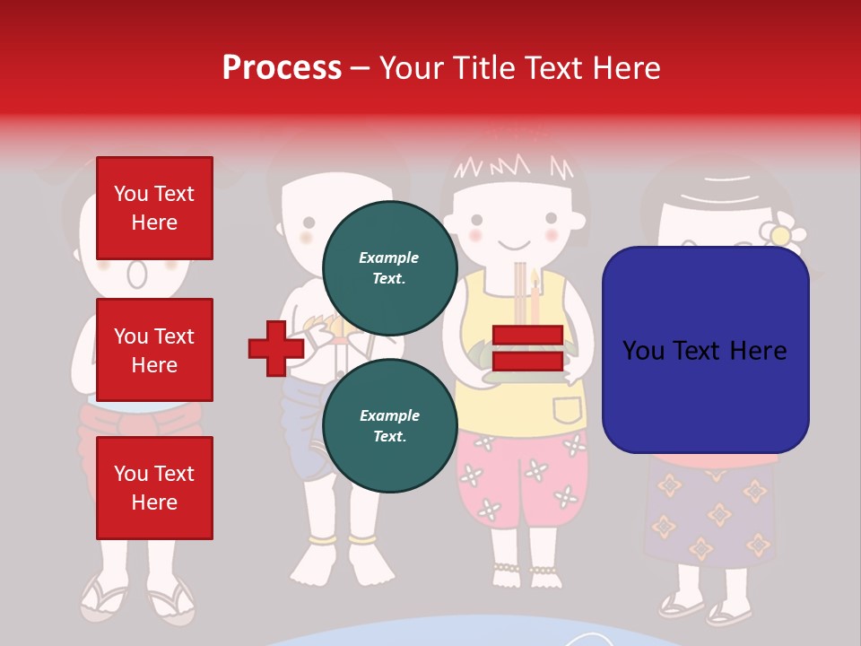 A Group Of Children Standing Next To Each Other PowerPoint Template