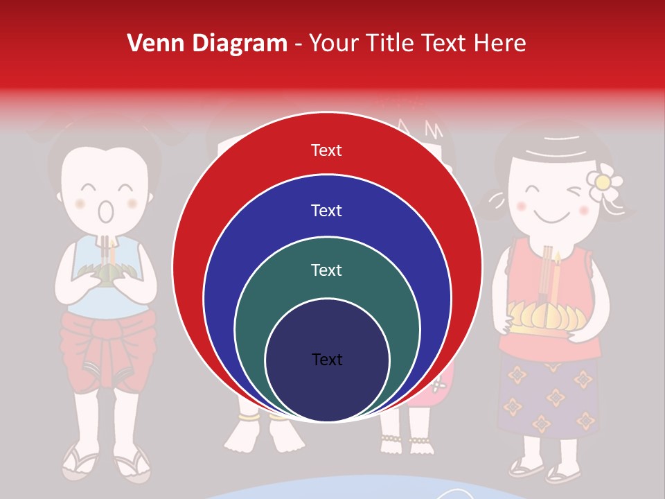 A Group Of Children Standing Next To Each Other PowerPoint Template