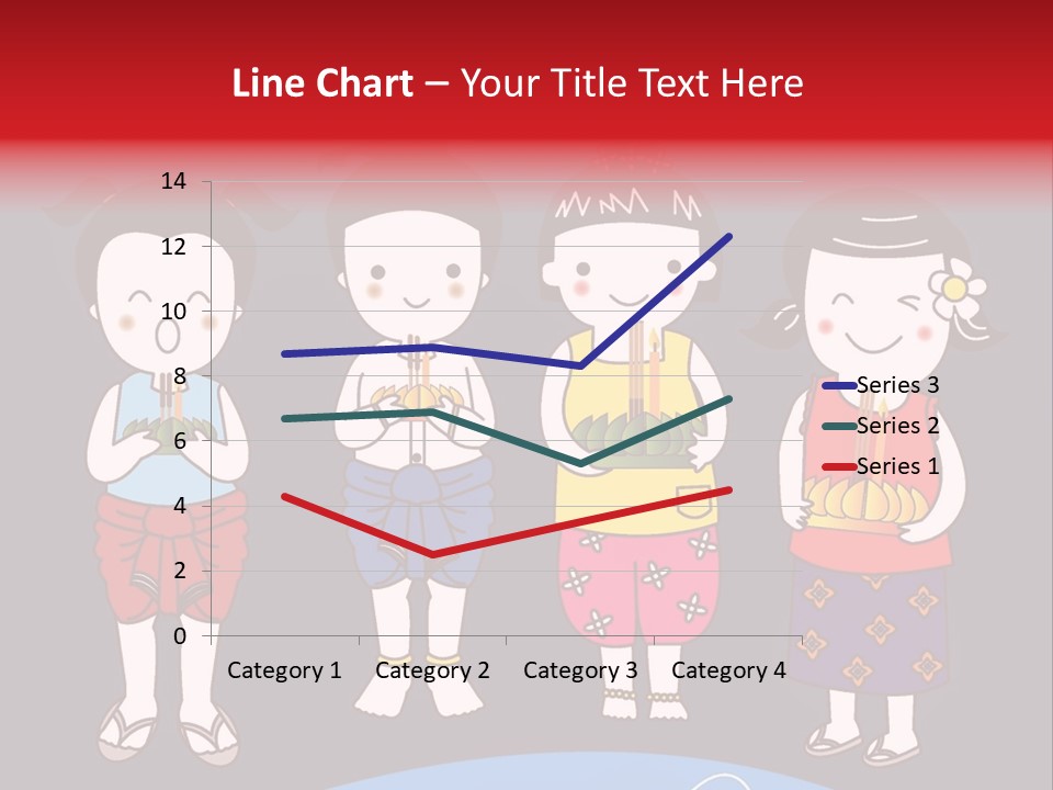 A Group Of Children Standing Next To Each Other PowerPoint Template