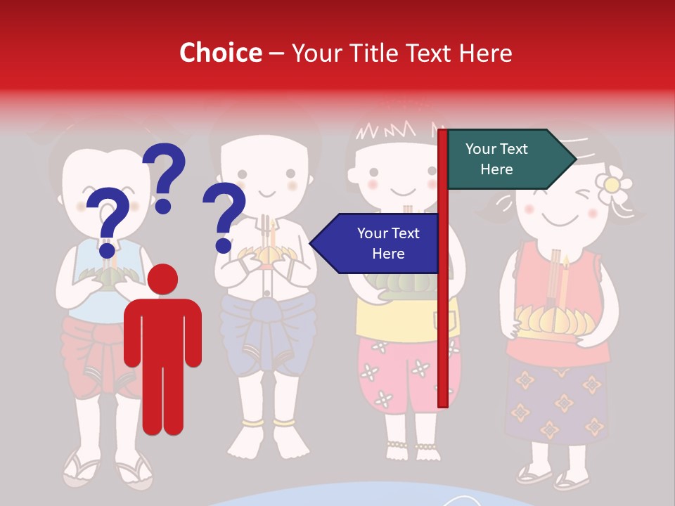 A Group Of Children Standing Next To Each Other PowerPoint Template