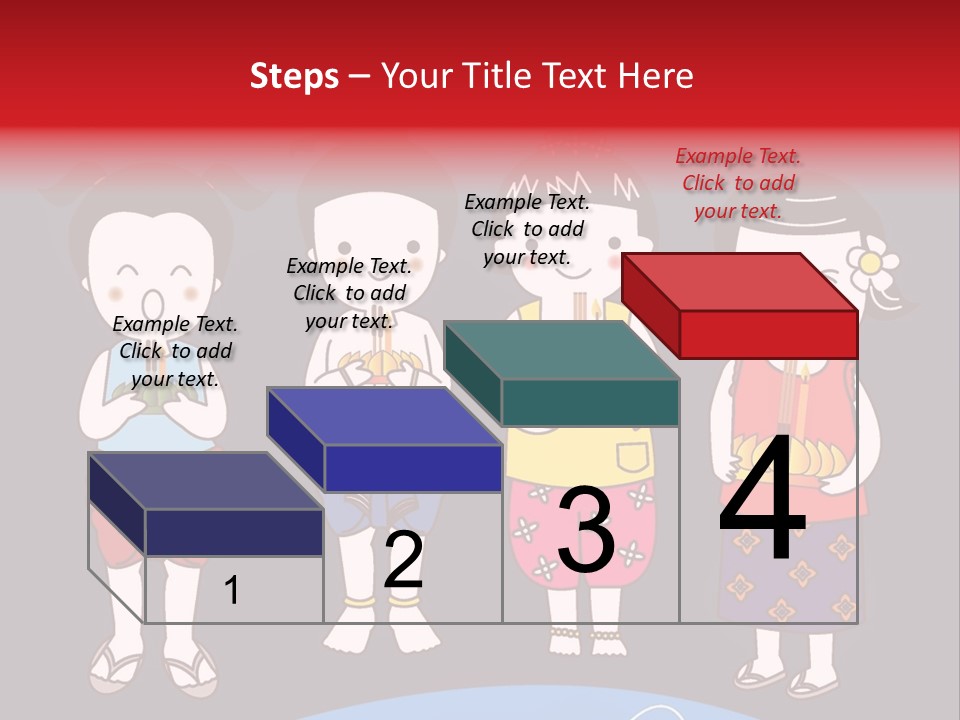A Group Of Children Standing Next To Each Other PowerPoint Template
