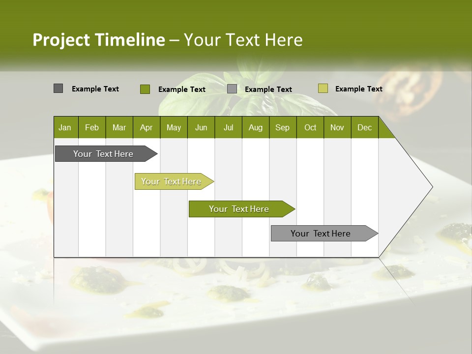 A Plate Of Spaghetti With Pesto On Top PowerPoint Template