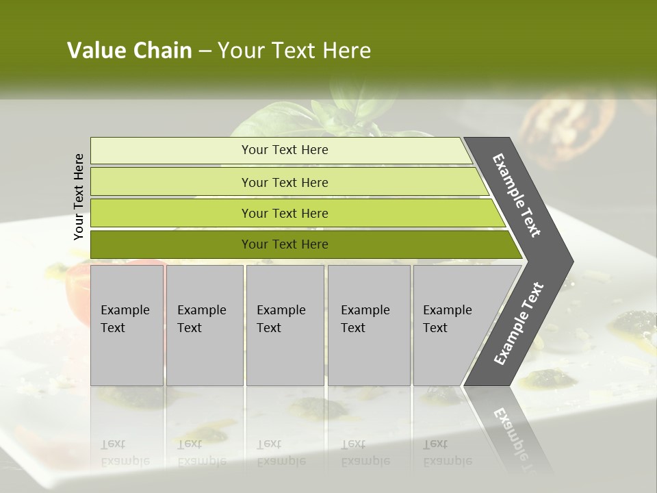 A Plate Of Spaghetti With Pesto On Top PowerPoint Template