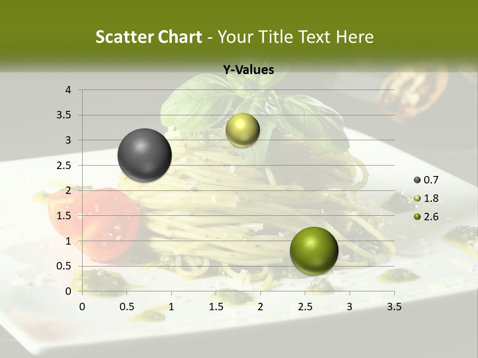 A Plate Of Spaghetti With Pesto On Top PowerPoint Template