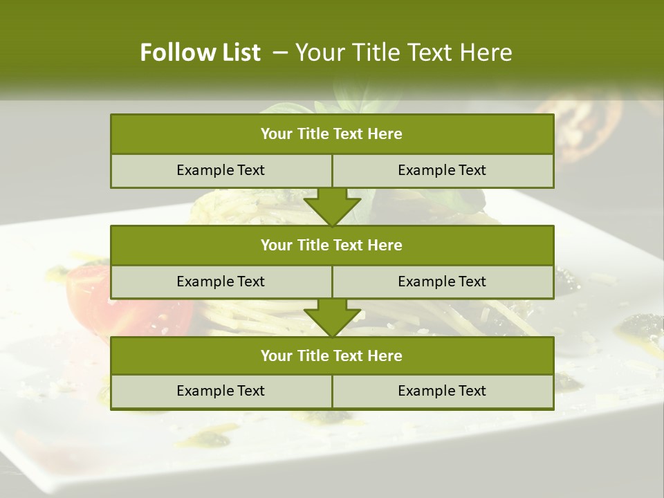 A Plate Of Spaghetti With Pesto On Top PowerPoint Template