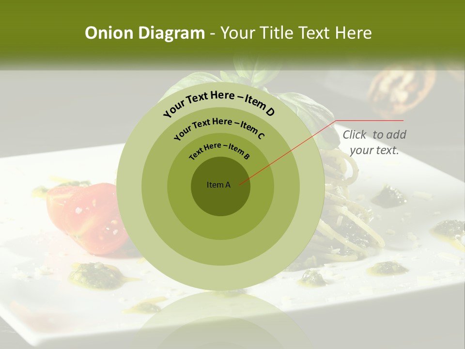 A Plate Of Spaghetti With Pesto On Top PowerPoint Template