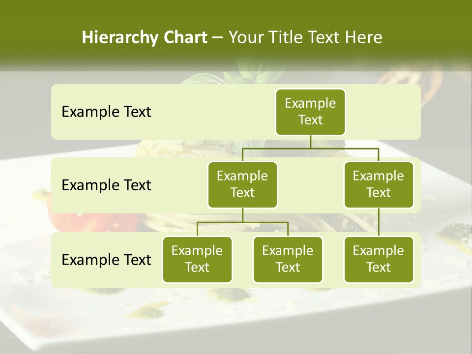 A Plate Of Spaghetti With Pesto On Top PowerPoint Template