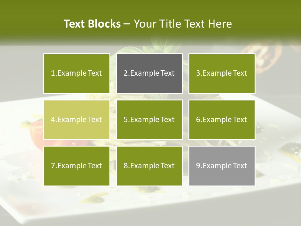 A Plate Of Spaghetti With Pesto On Top PowerPoint Template