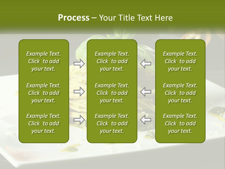 A Plate Of Spaghetti With Pesto On Top PowerPoint Template