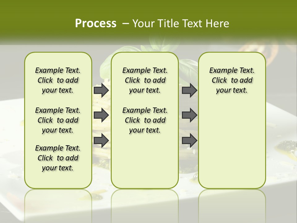 A Plate Of Spaghetti With Pesto On Top PowerPoint Template