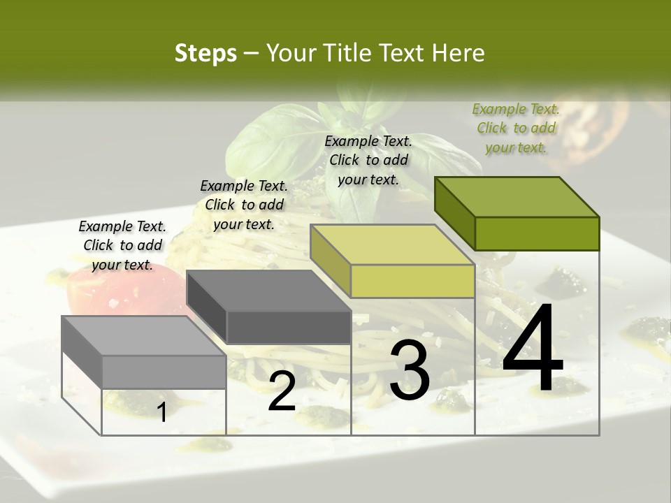 A Plate Of Spaghetti With Pesto On Top PowerPoint Template