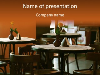 A Table With A Vase Of Flowers On Top Of It PowerPoint Template
