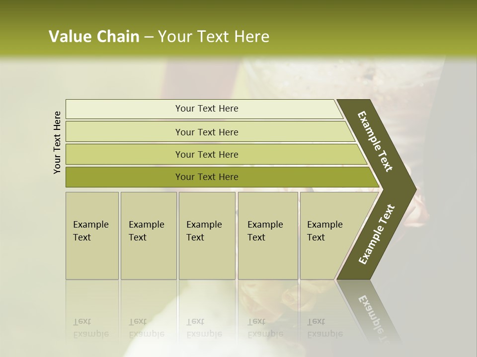 A Bride And Groom Holding A Bouquet Of Roses PowerPoint Template