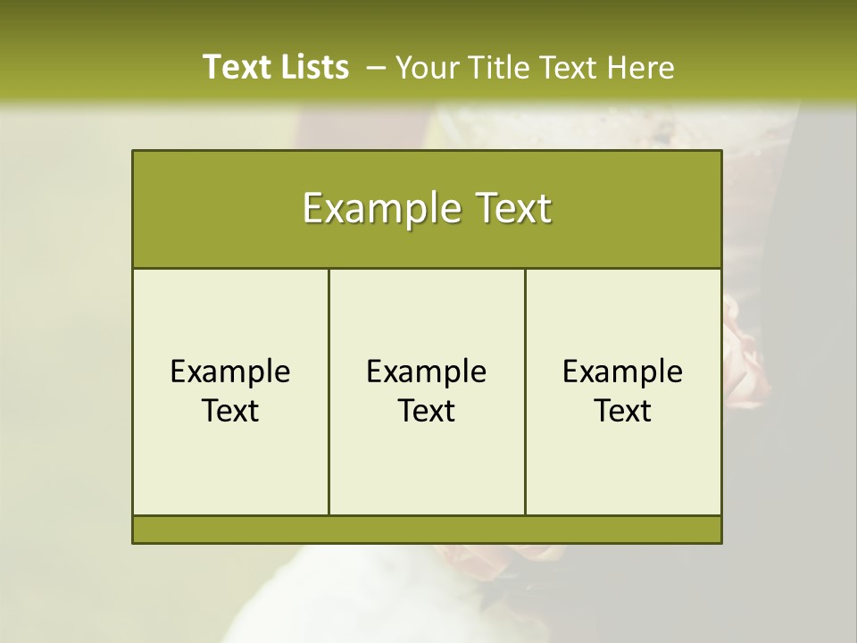 A Bride And Groom Holding A Bouquet Of Roses PowerPoint Template