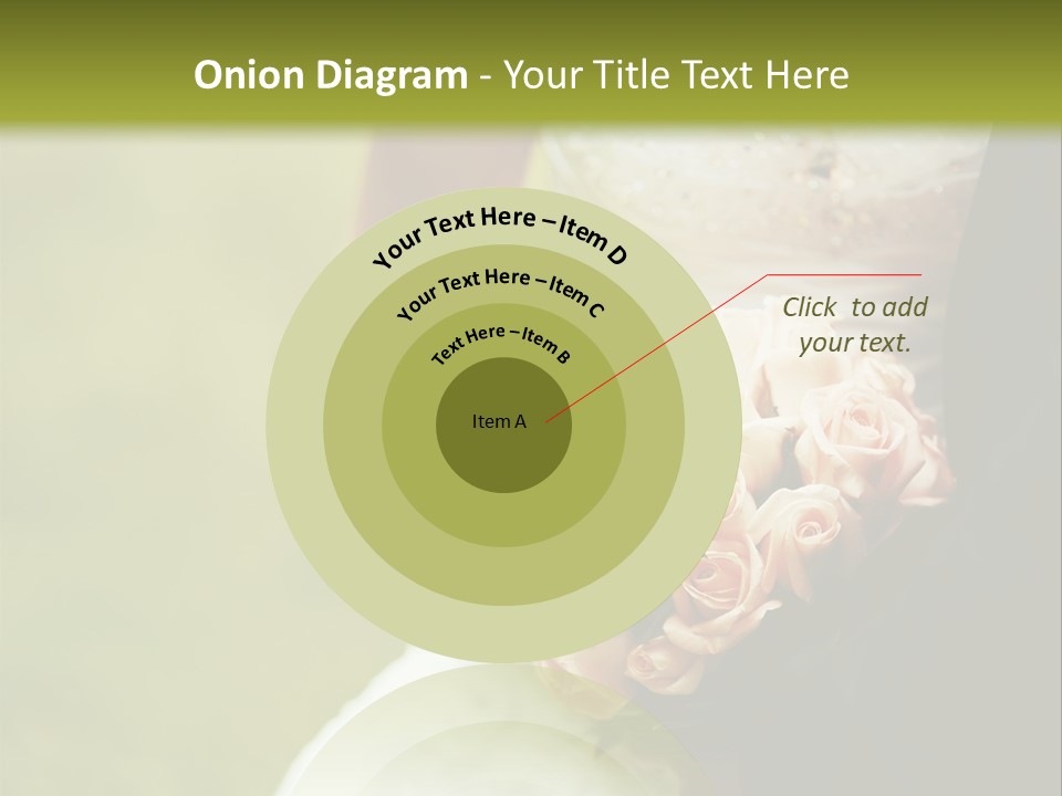 A Bride And Groom Holding A Bouquet Of Roses PowerPoint Template