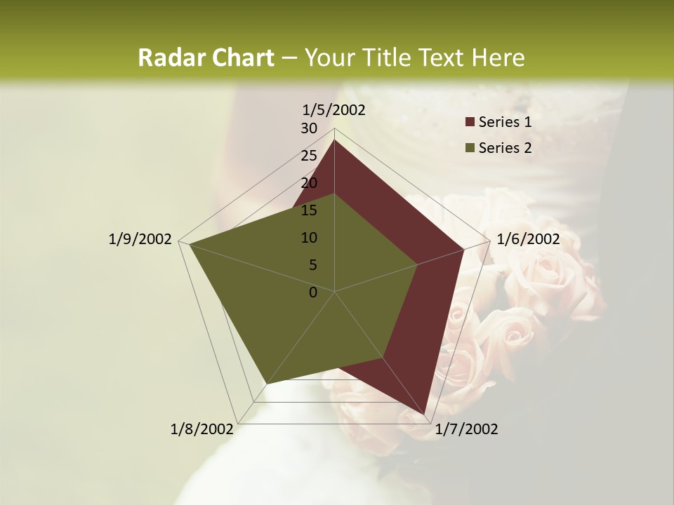 A Bride And Groom Holding A Bouquet Of Roses PowerPoint Template