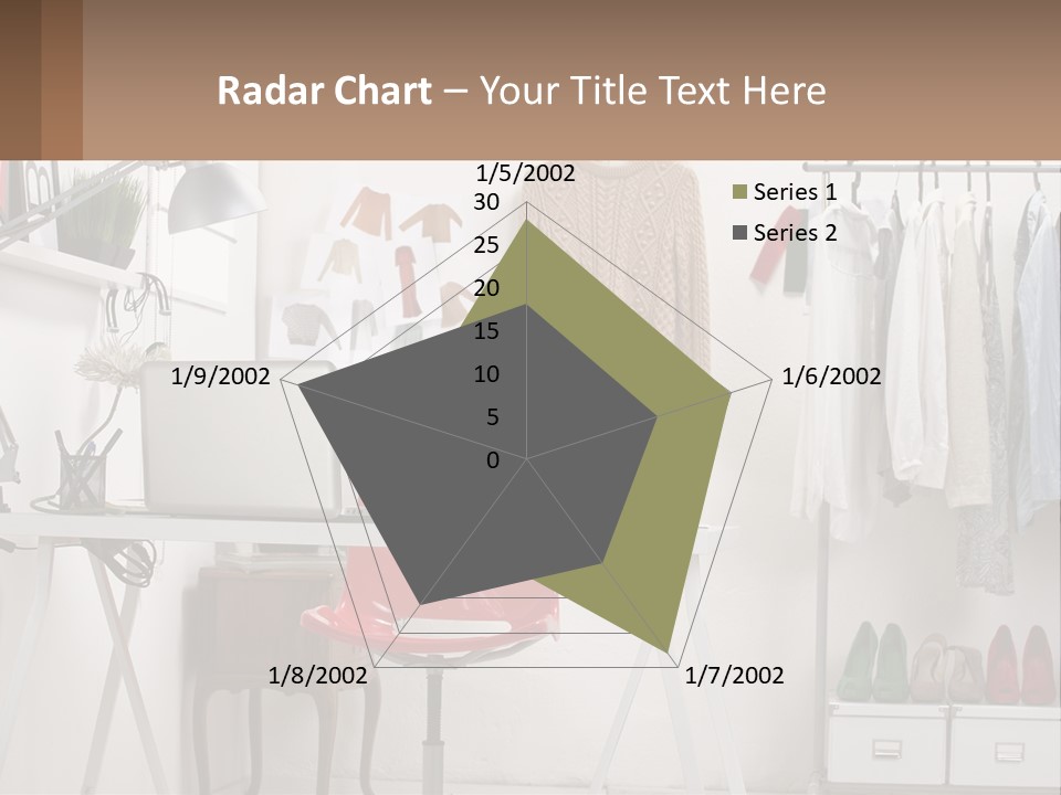 A Room With A Desk And A Laptop On It PowerPoint Template