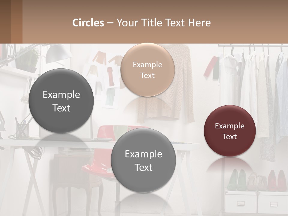 A Room With A Desk And A Laptop On It PowerPoint Template