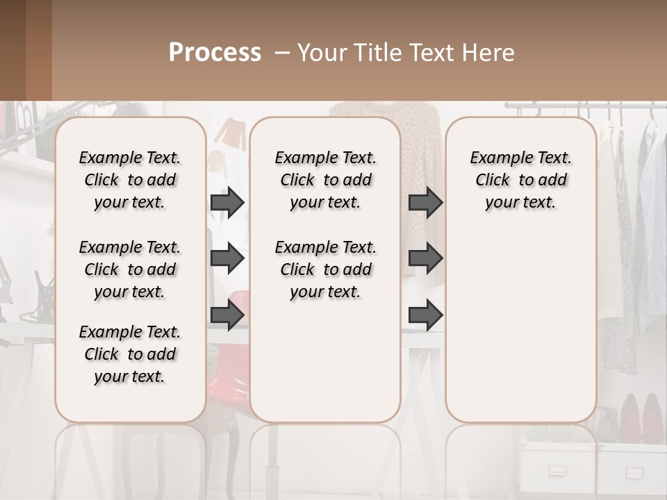 A Room With A Desk And A Laptop On It PowerPoint Template