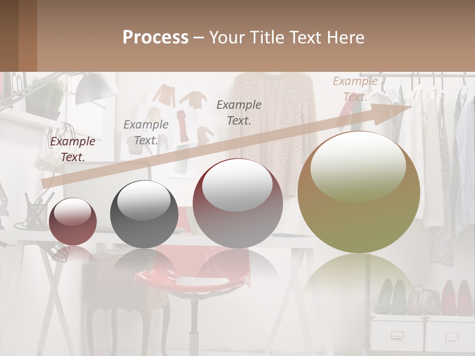 A Room With A Desk And A Laptop On It PowerPoint Template