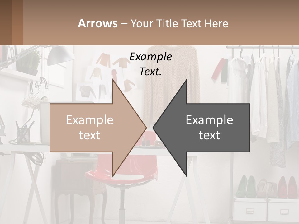 A Room With A Desk And A Laptop On It PowerPoint Template