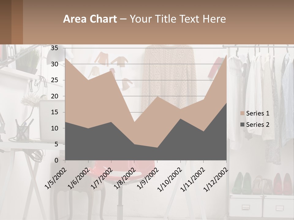 A Room With A Desk And A Laptop On It PowerPoint Template