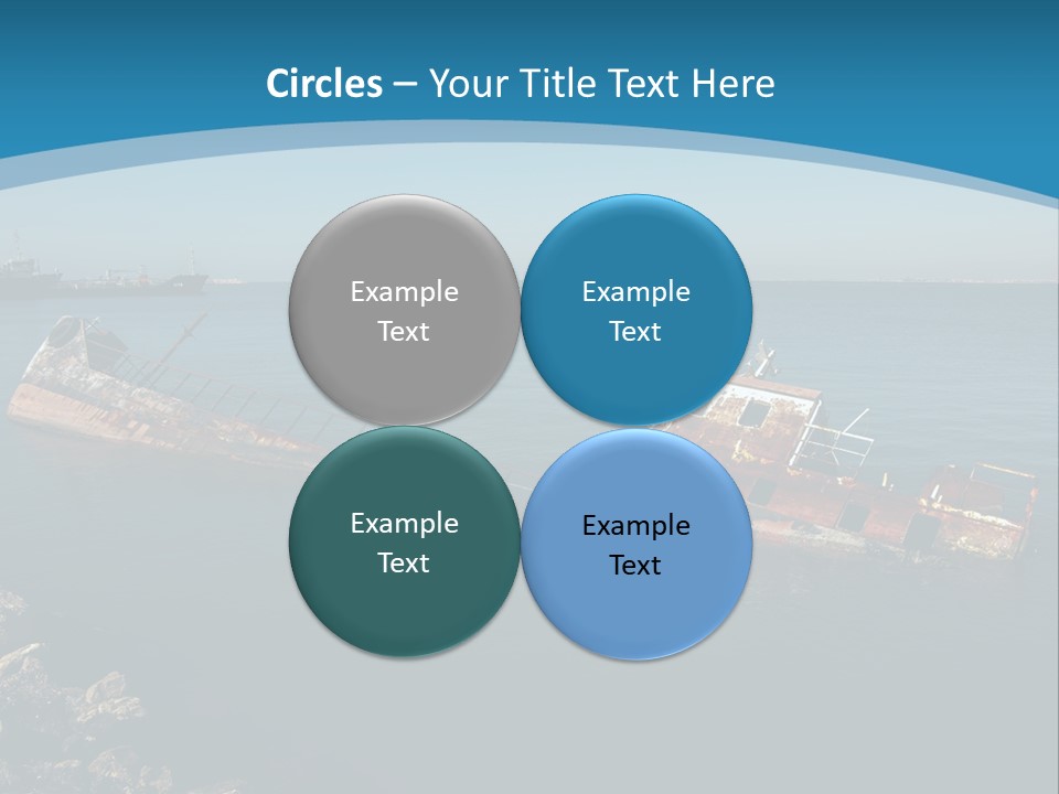 A Rusty Boat In The Middle Of A Body Of Water PowerPoint Template