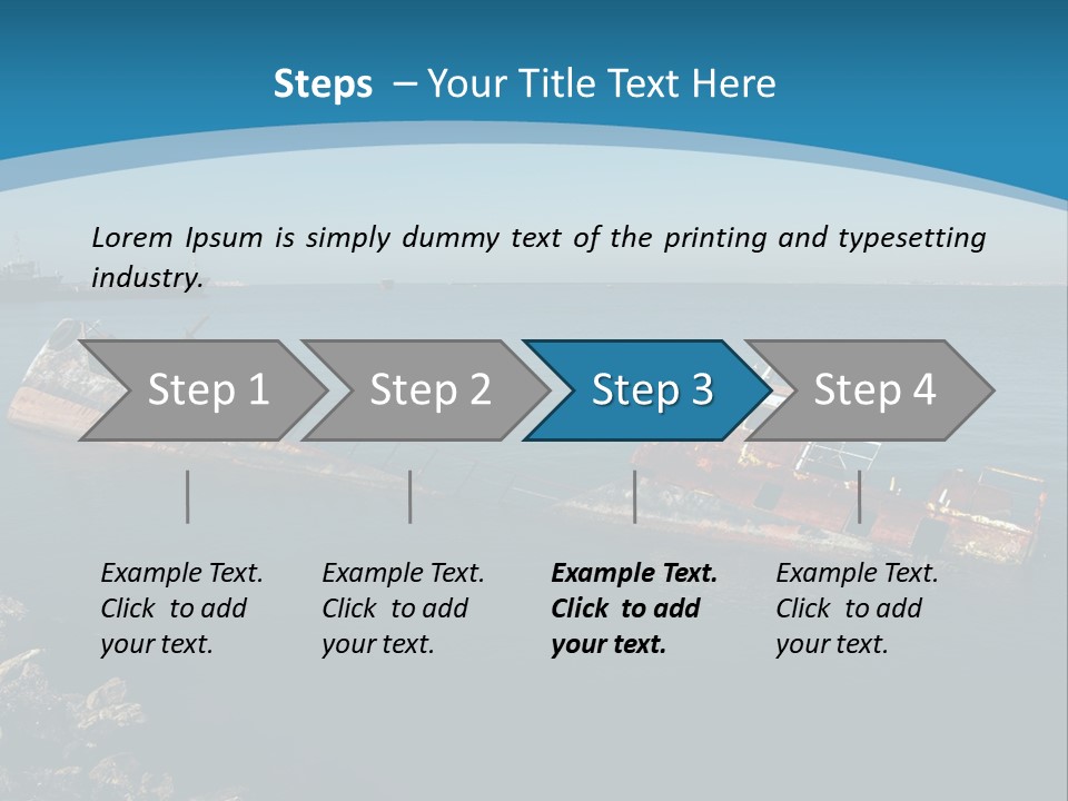 A Rusty Boat In The Middle Of A Body Of Water PowerPoint Template