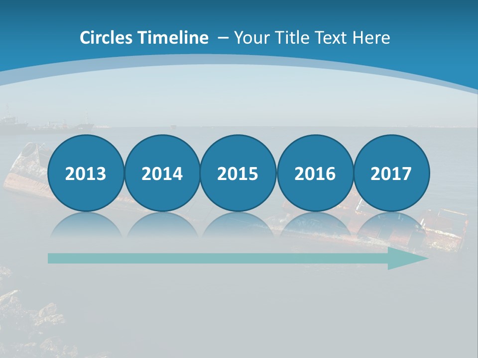 A Rusty Boat In The Middle Of A Body Of Water PowerPoint Template