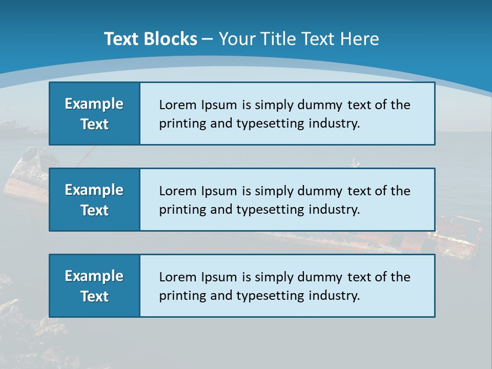 A Rusty Boat In The Middle Of A Body Of Water PowerPoint Template