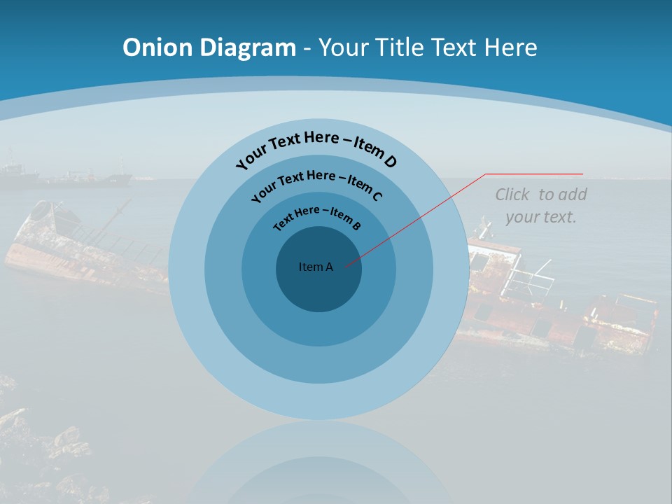 A Rusty Boat In The Middle Of A Body Of Water PowerPoint Template