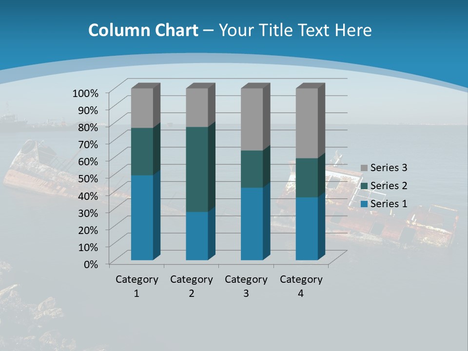 A Rusty Boat In The Middle Of A Body Of Water PowerPoint Template