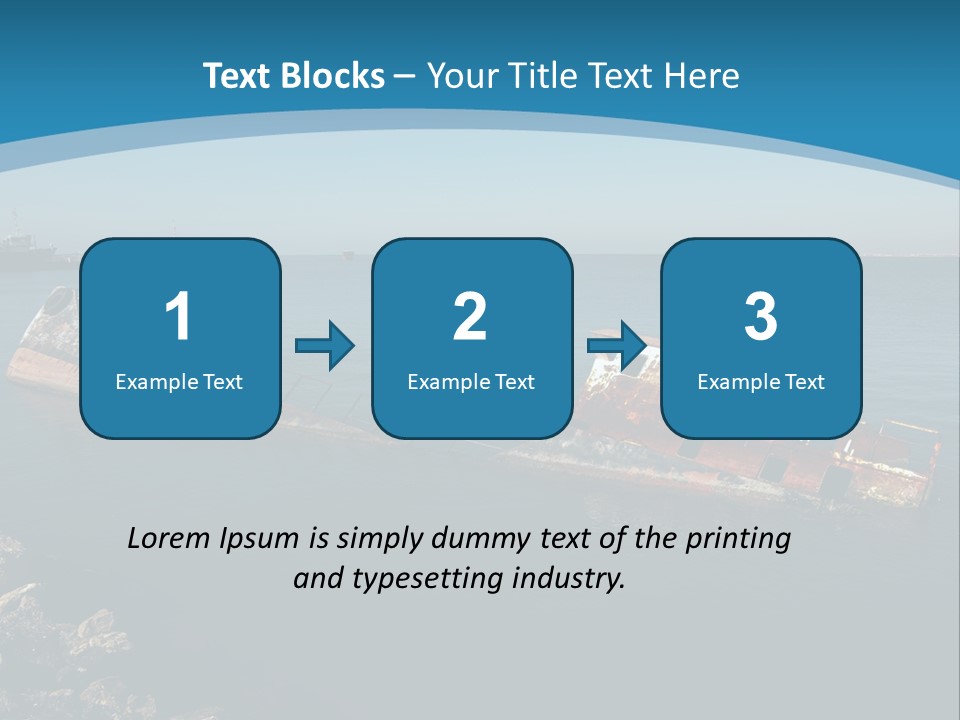 A Rusty Boat In The Middle Of A Body Of Water PowerPoint Template