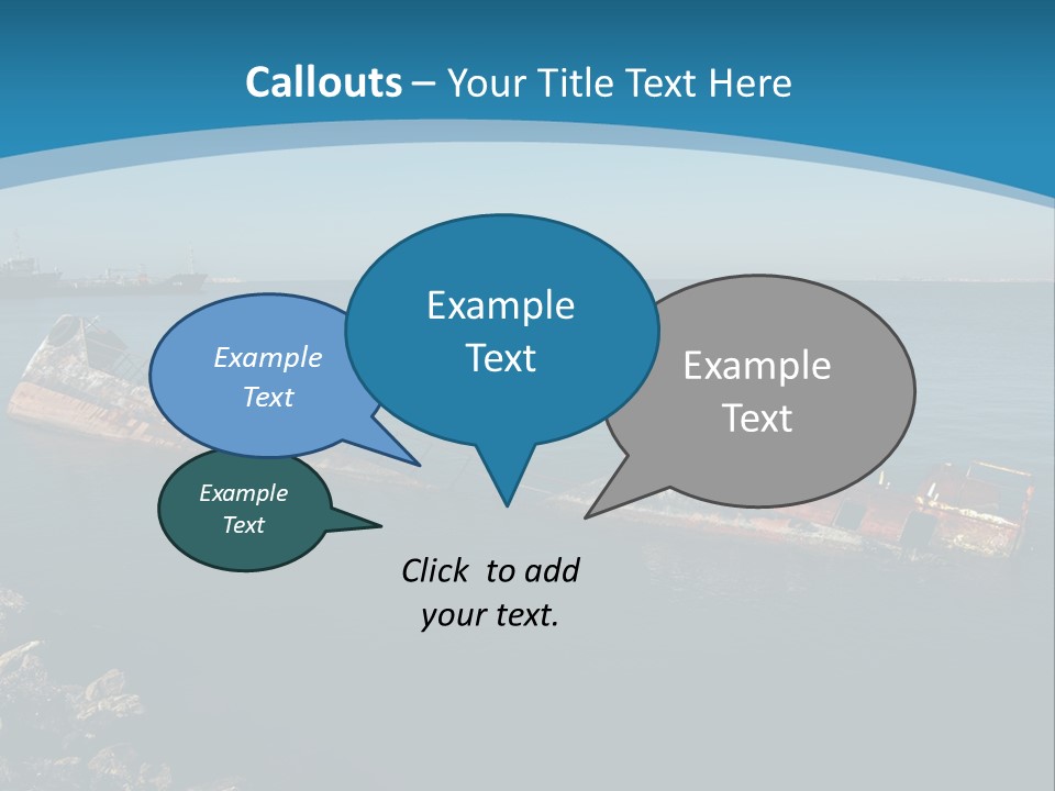 A Rusty Boat In The Middle Of A Body Of Water PowerPoint Template