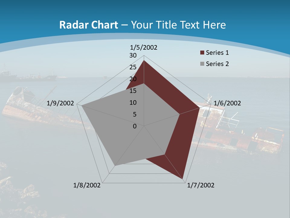 A Rusty Boat In The Middle Of A Body Of Water PowerPoint Template