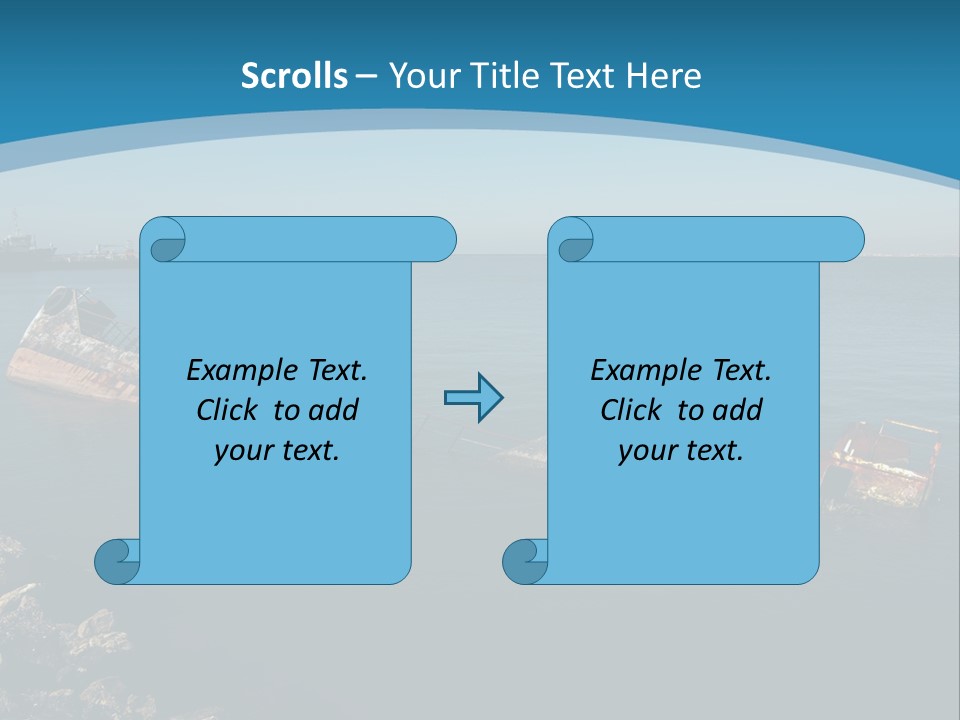A Rusty Boat In The Middle Of A Body Of Water PowerPoint Template