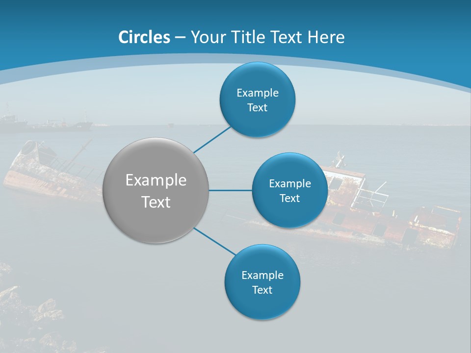 A Rusty Boat In The Middle Of A Body Of Water PowerPoint Template