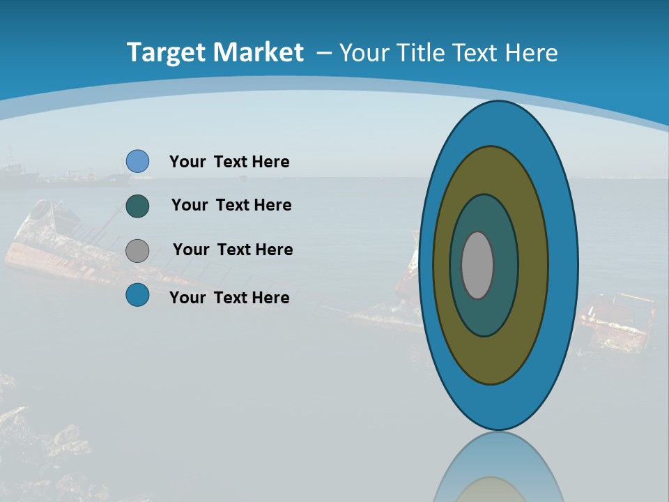 A Rusty Boat In The Middle Of A Body Of Water PowerPoint Template