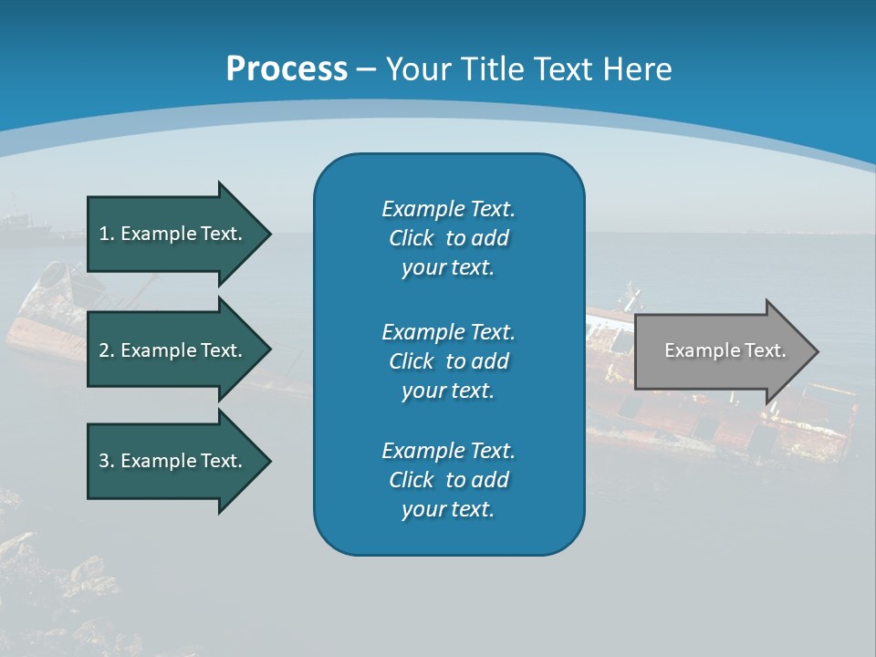 A Rusty Boat In The Middle Of A Body Of Water PowerPoint Template