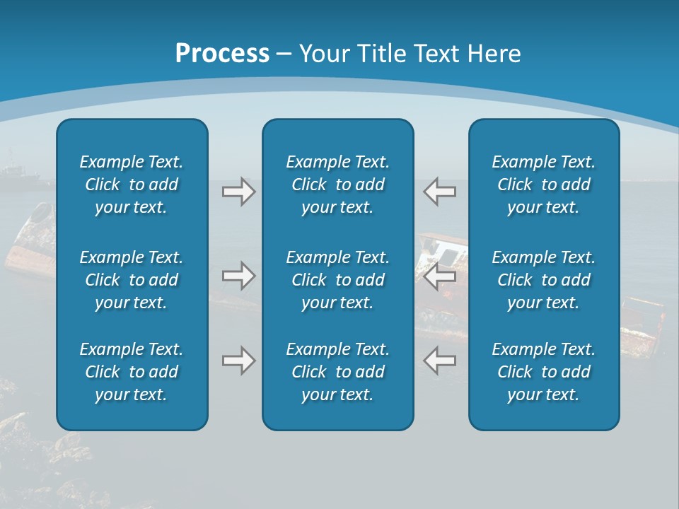 A Rusty Boat In The Middle Of A Body Of Water PowerPoint Template