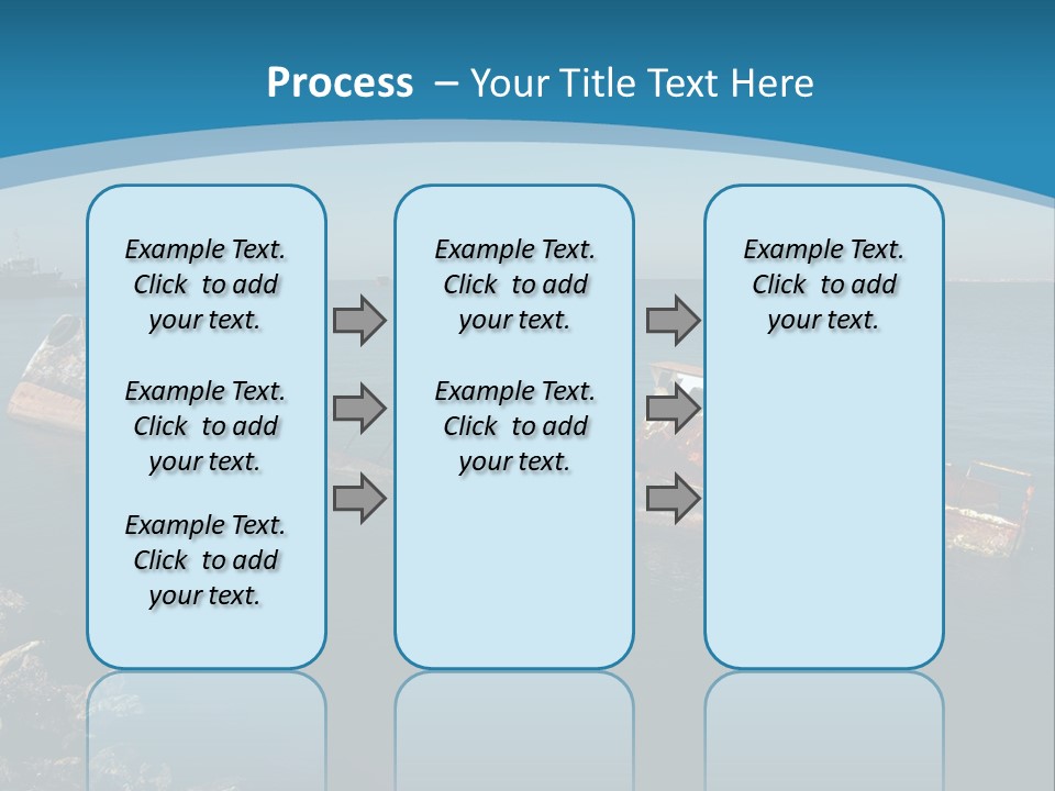 A Rusty Boat In The Middle Of A Body Of Water PowerPoint Template