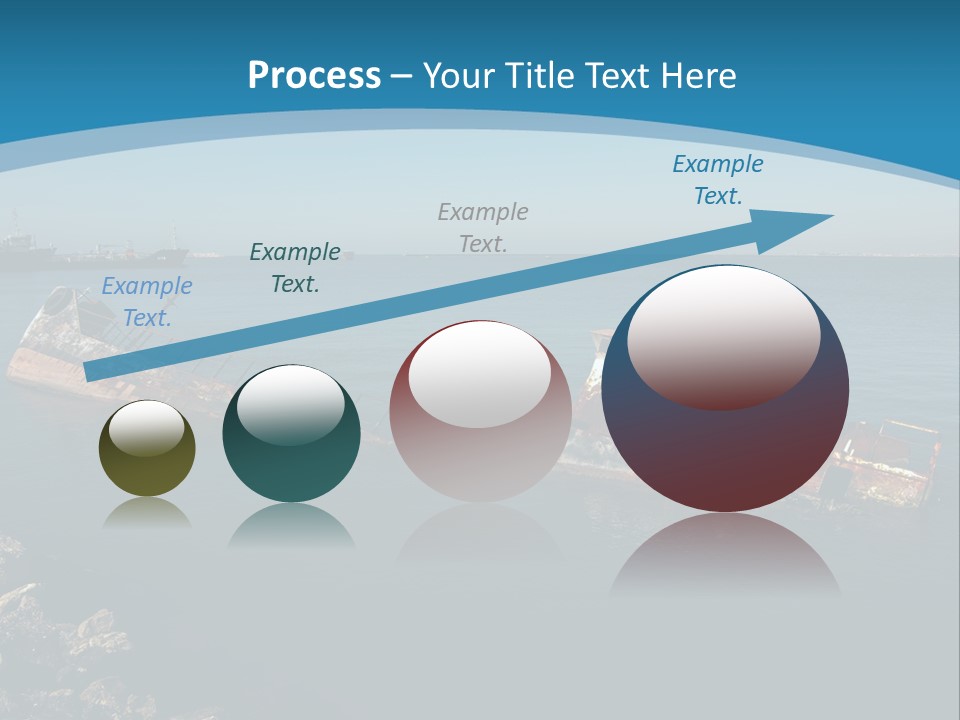 A Rusty Boat In The Middle Of A Body Of Water PowerPoint Template