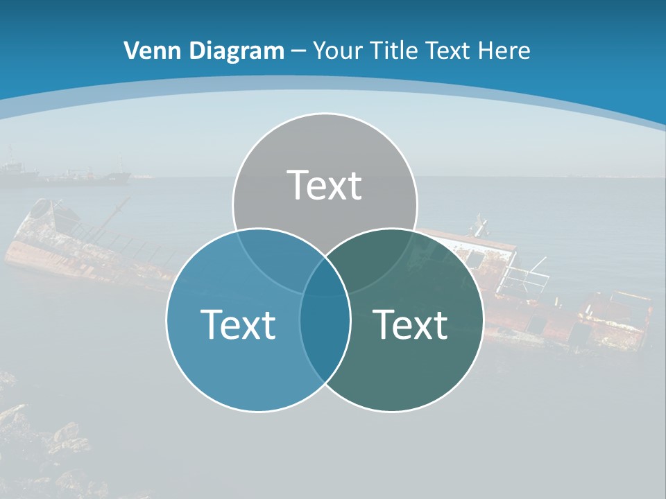 A Rusty Boat In The Middle Of A Body Of Water PowerPoint Template