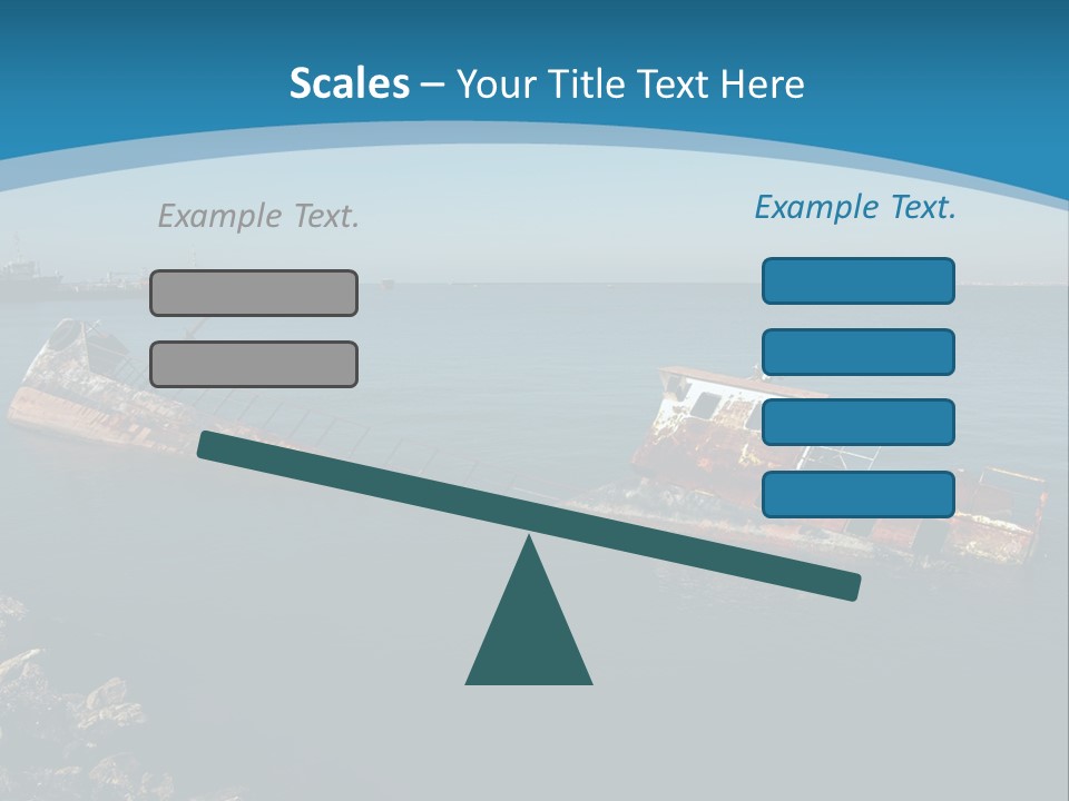 A Rusty Boat In The Middle Of A Body Of Water PowerPoint Template