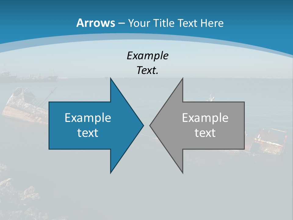 A Rusty Boat In The Middle Of A Body Of Water PowerPoint Template